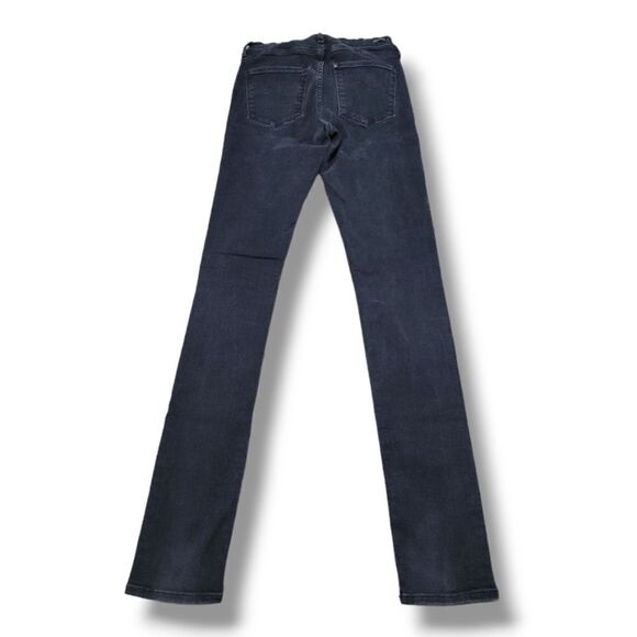 Shaping &Denim By H&M Jeans Size 28 W24"xL32.5" Skinny Jeans Stretch Black Denim - Picture 3 of 6
